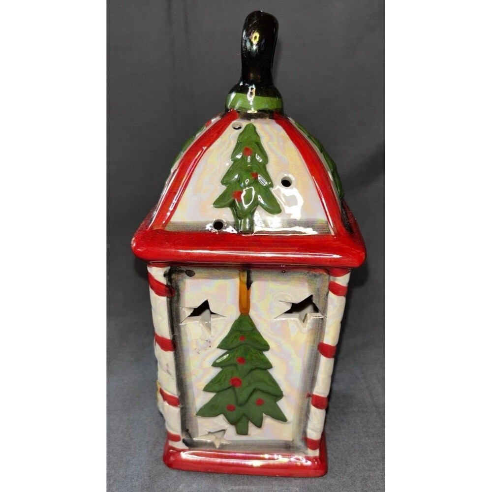 Light Up Ceramic Lantern Ornament Christmas Decor Snowman Stocking Tree Works